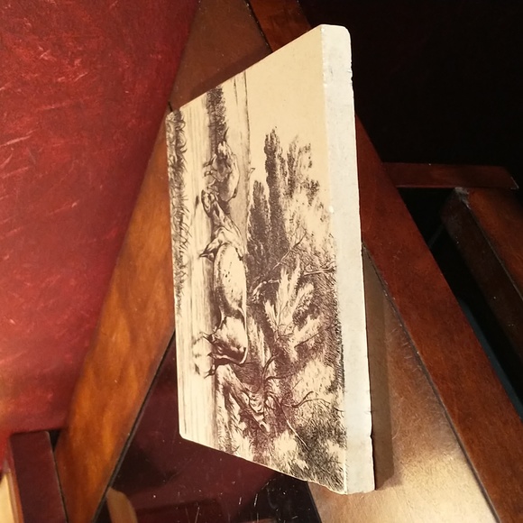 Antique Victorian Mintons Tile- Animals of the Farm Series- Cows In Stream - Picture 5 of 5